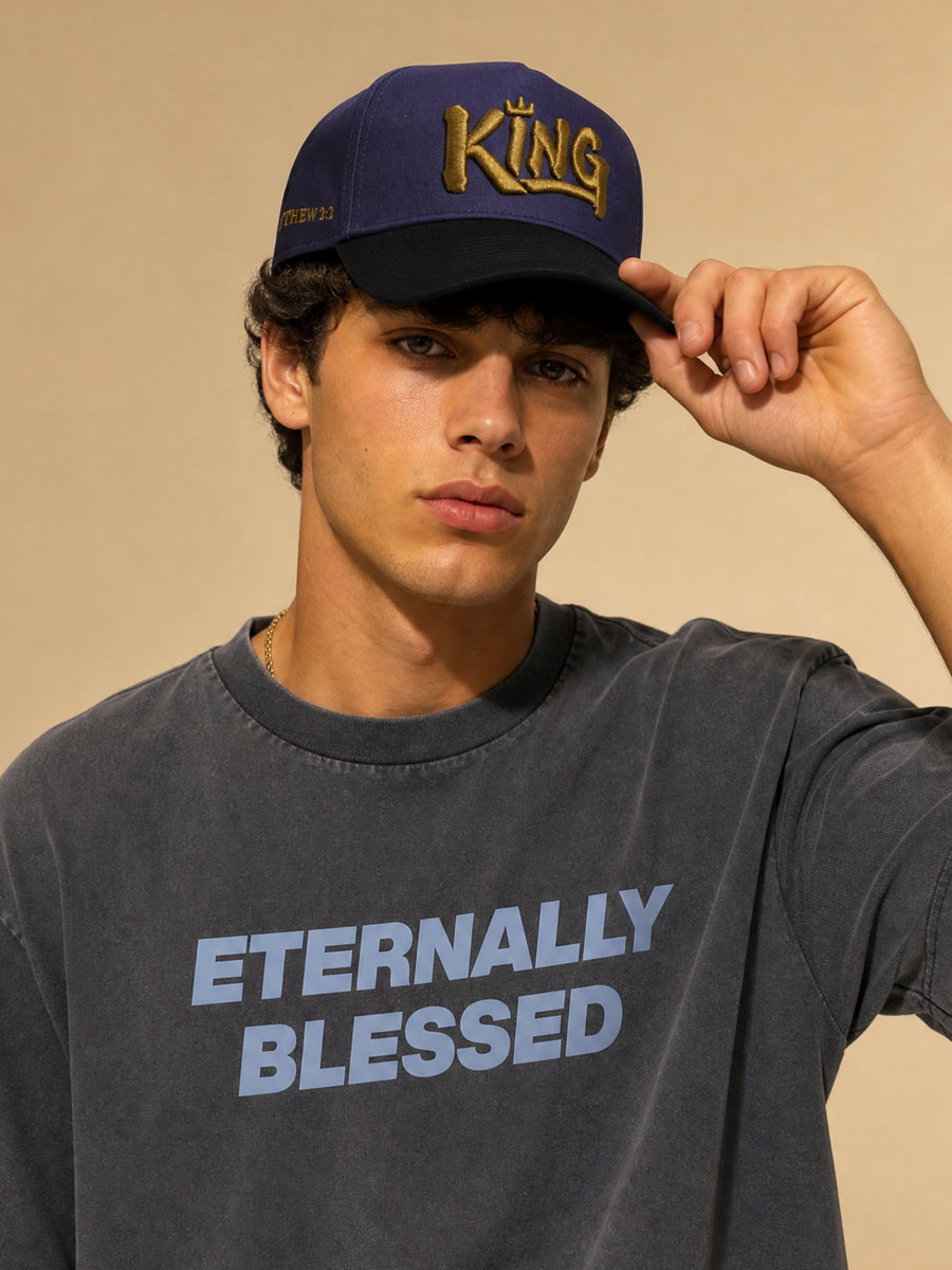 BHS KING Navy Blue Matthew 2:2 Snapback Hat