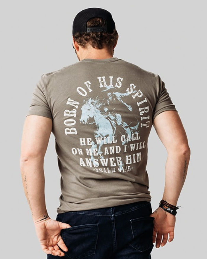 Psalm 91:15 Christian T-Shirt – He Will Call on Me | Born of Discipline
